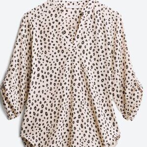 Lush Warren Split Neck Blouse